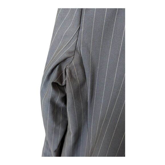 Banana Republic Navy Blue Pinstripe Wool Blazer  - Size 14 - Picture 8 of 10